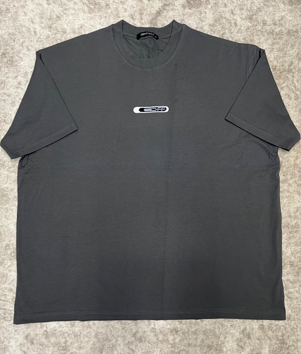 تیشرت قواره بزرگ لاکرا مردانه 7xl , 8xl | جلو گلدوزی مینیمال - عکس 1