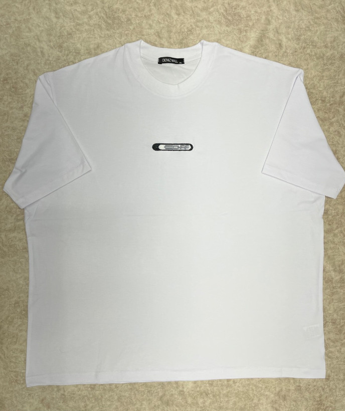 تیشرت قواره بزرگ لاکرا مردانه 7xl , 8xl | جلو گلدوزی مینیمال - عکس 3