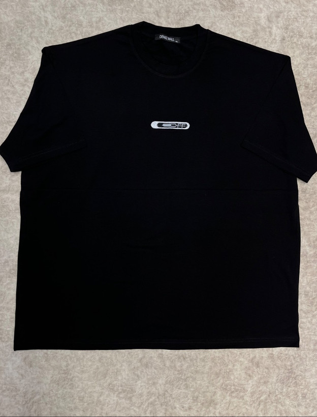 تیشرت قواره بزرگ لاکرا مردانه 7xl , 8xl | جلو گلدوزی مینیمال - عکس 4